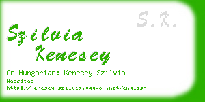 szilvia kenesey business card